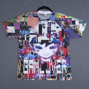 Omocat Glitch Boy Shirt Size Large All Over Print Anime Short Sleeve‎ Glitchboy
